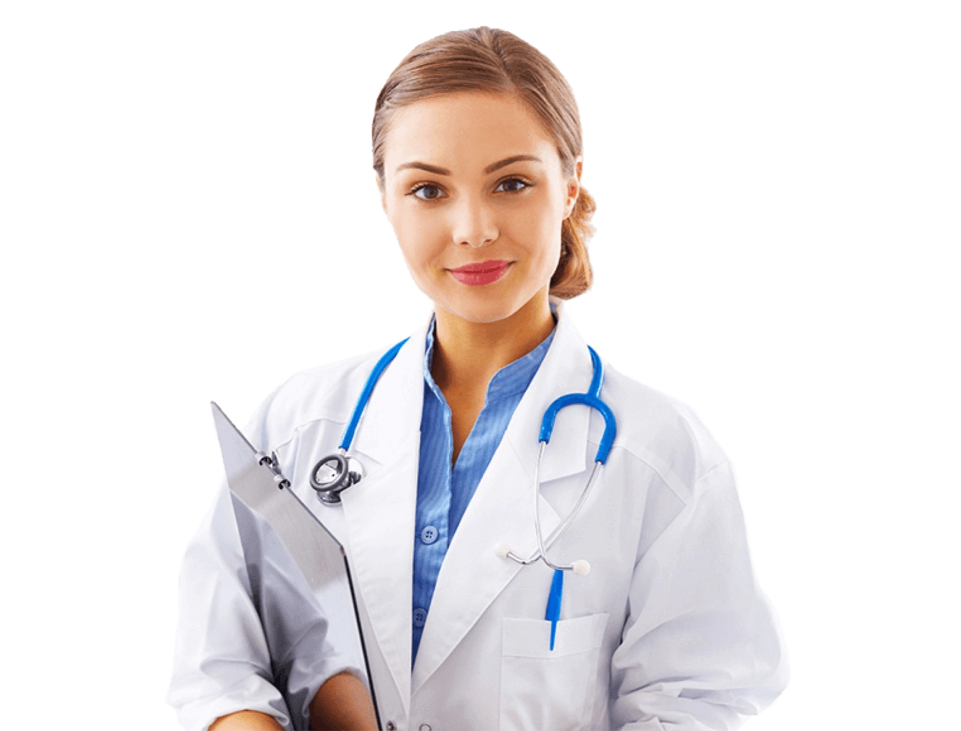 врач с планшетом 